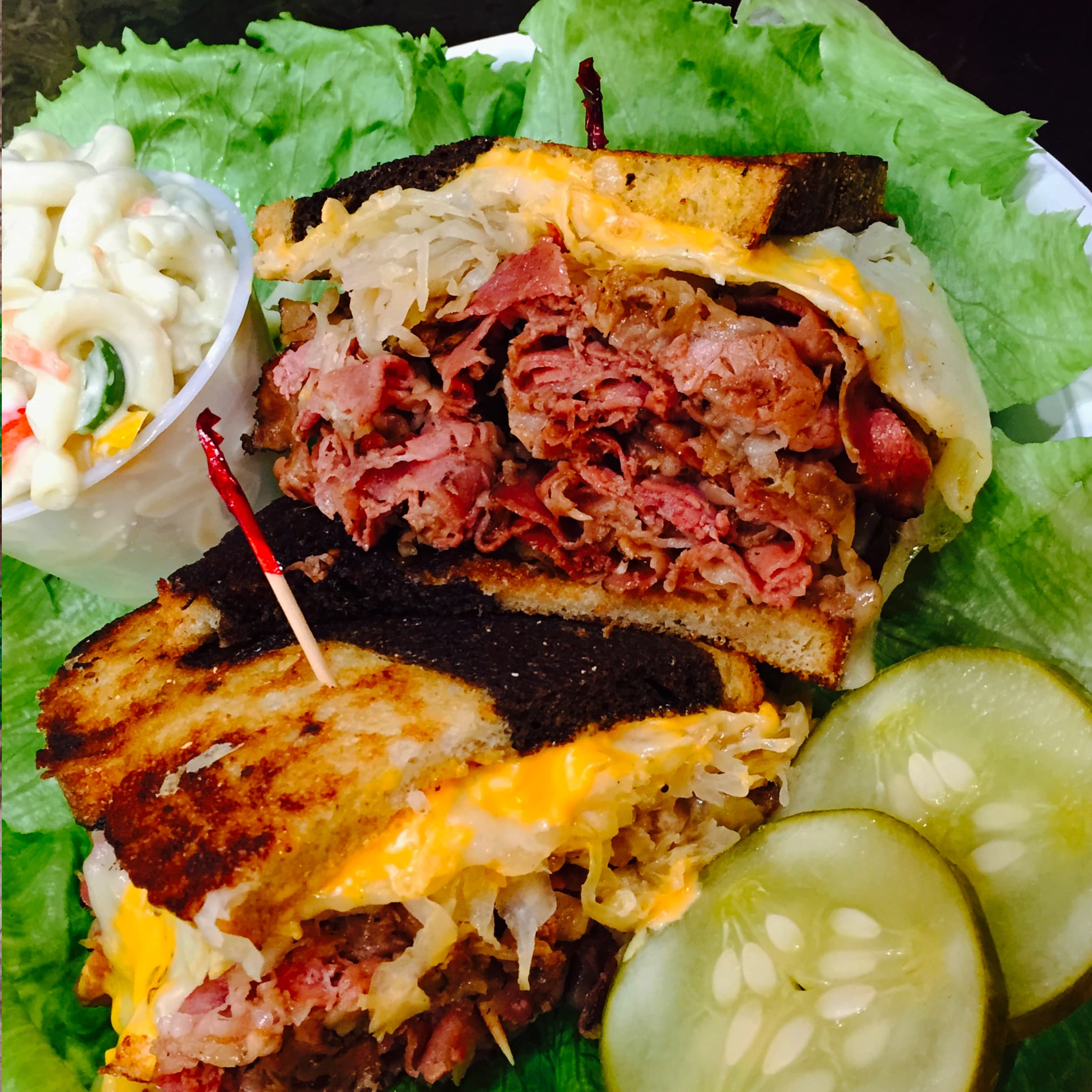 Classic Reuben on grilled rye