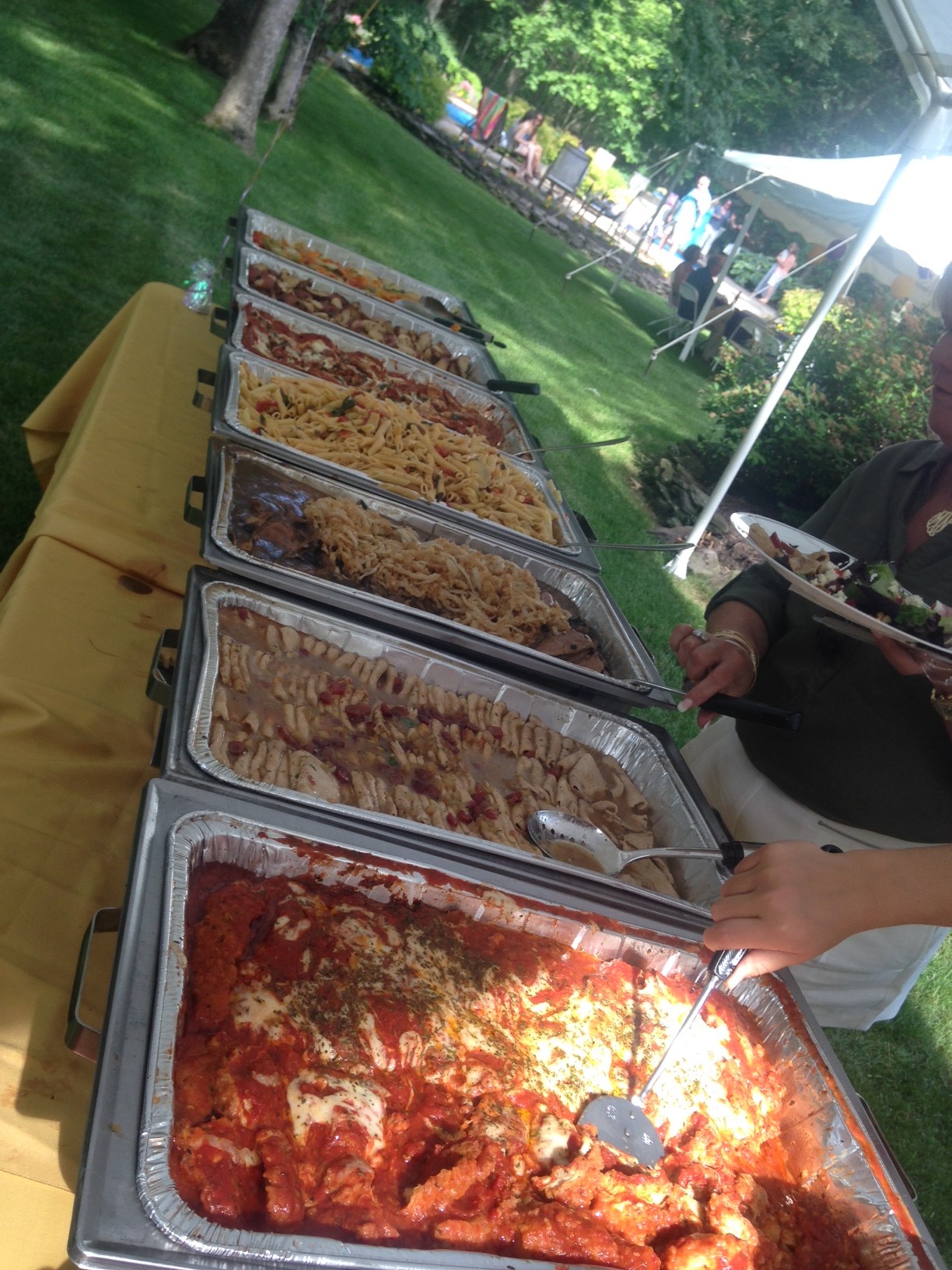 Catering spread by Wine Country Deli